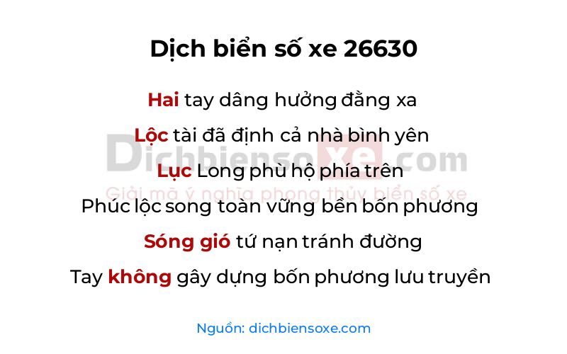 Dịch thơ biển số 26630