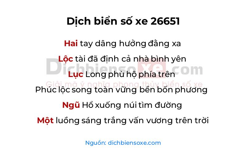 Dịch thơ biển số 26651