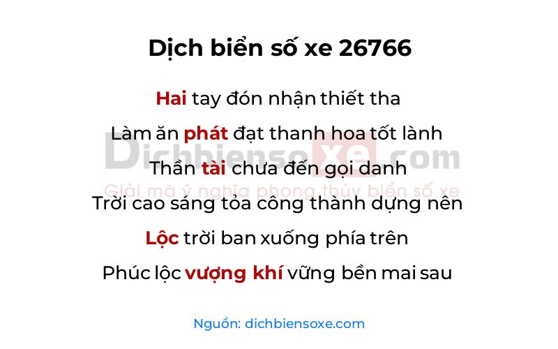 Dịch thơ biển số 26766