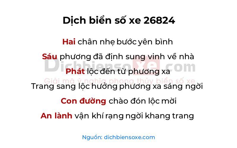 Dịch thơ biển số 26824