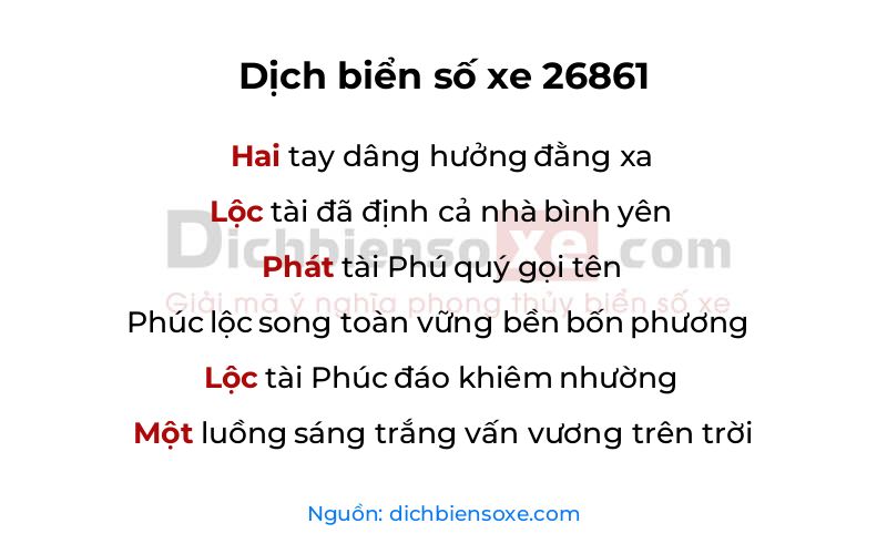 Dịch thơ biển số 26861