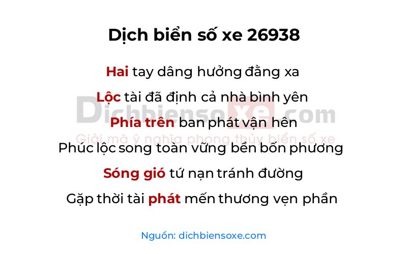Dịch thơ biển số 26938