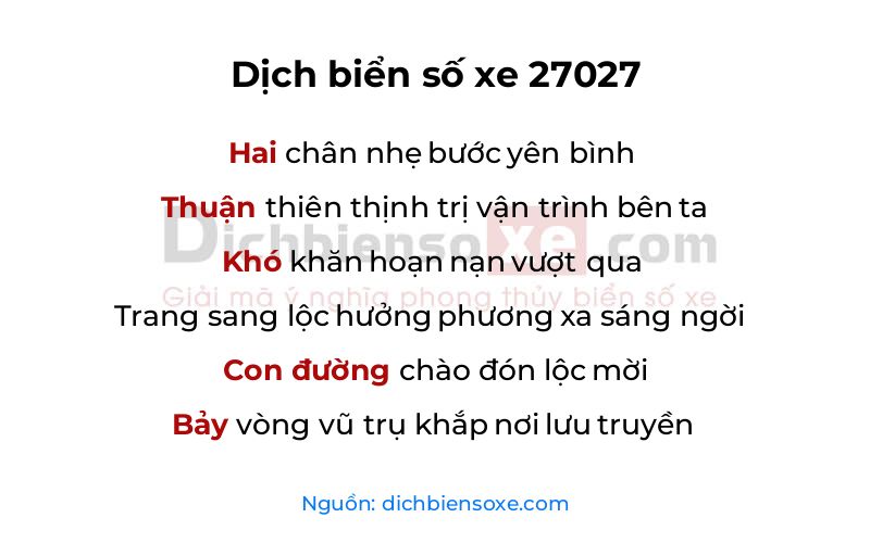 Dịch thơ biển số 27027