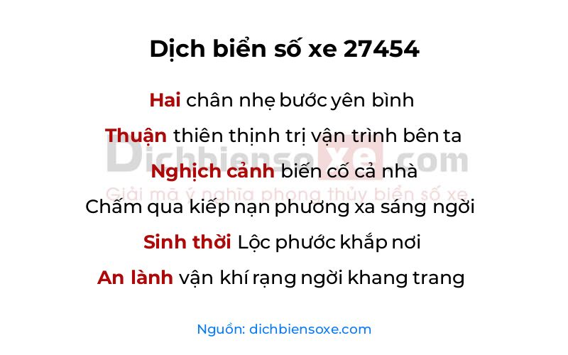 Dịch thơ biển số 27454