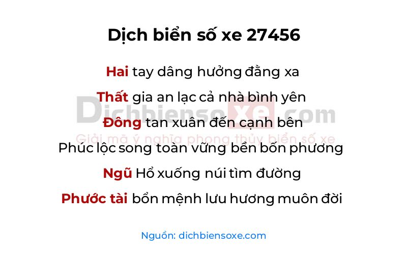 Dịch thơ biển số 27456