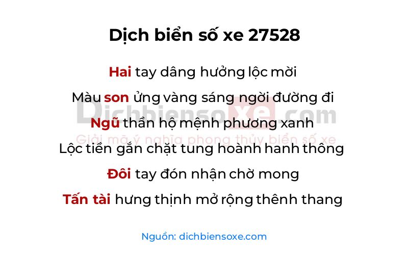 Dịch thơ biển số 27528