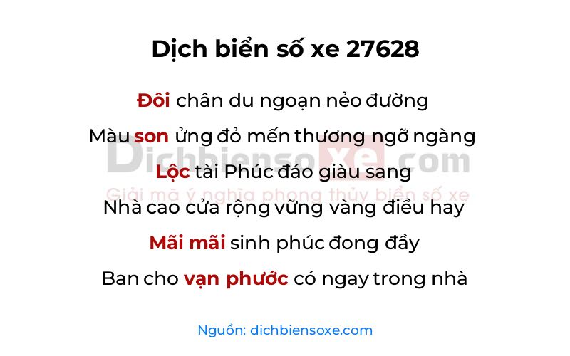 Dịch thơ biển số 27628