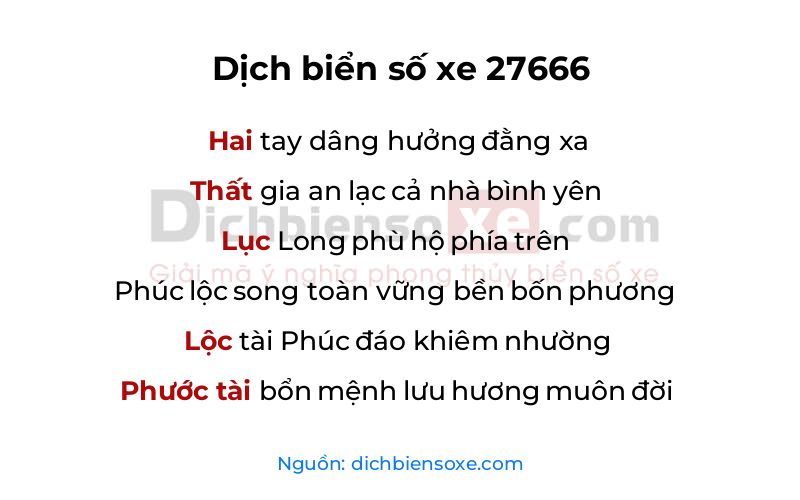 Dịch thơ biển số 27666