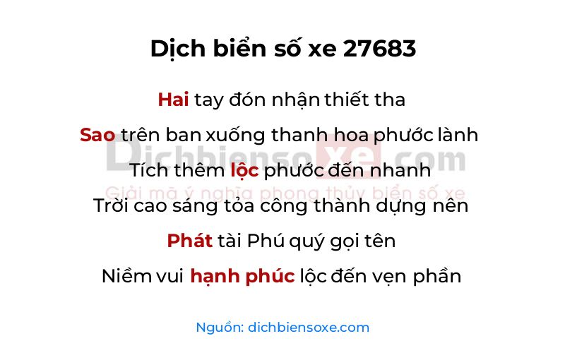 Dịch thơ biển số 27683