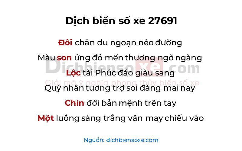 Dịch thơ biển số 27691