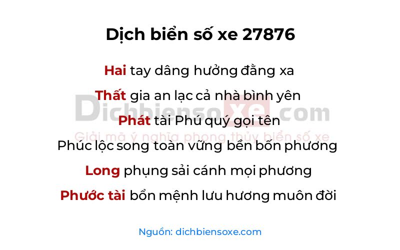 Dịch thơ biển số 27876