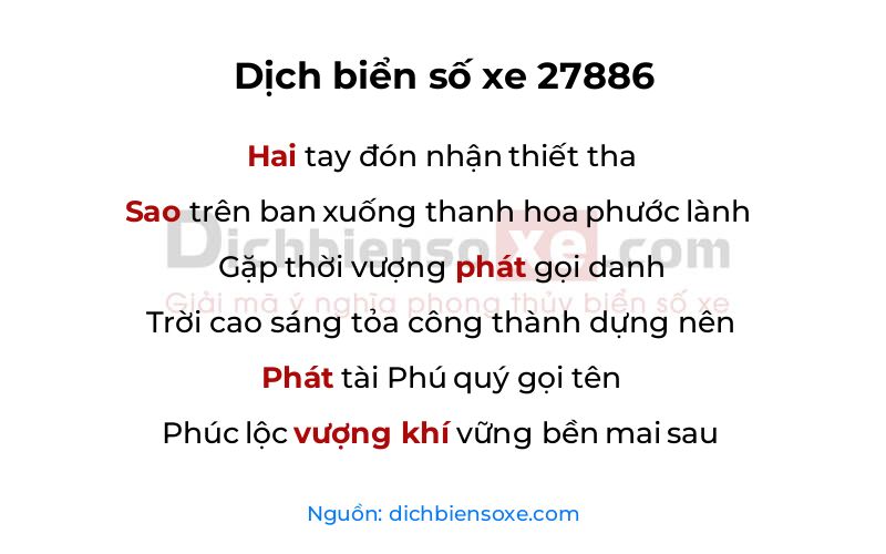 Dịch thơ biển số 27886