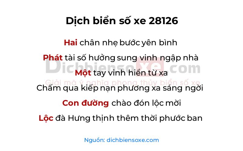 Dịch thơ biển số 28126