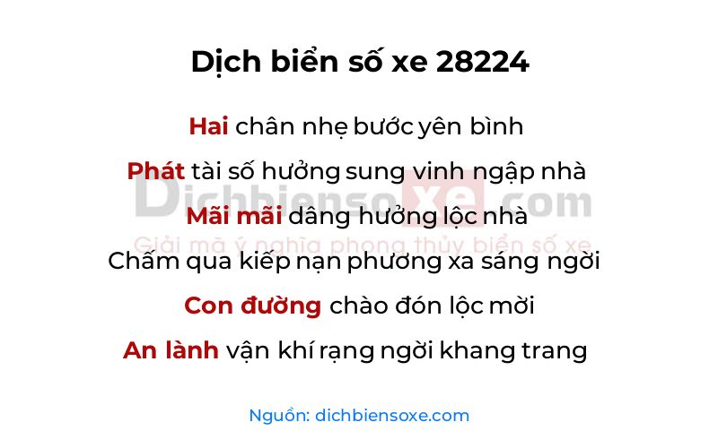 Dịch thơ biển số 28224