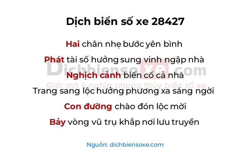 Dịch thơ biển số 28427