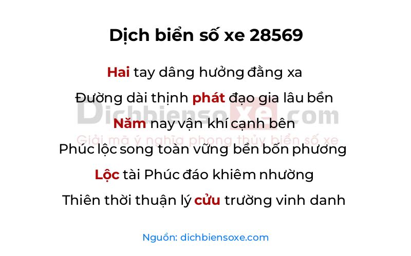 Dịch thơ biển số 28569