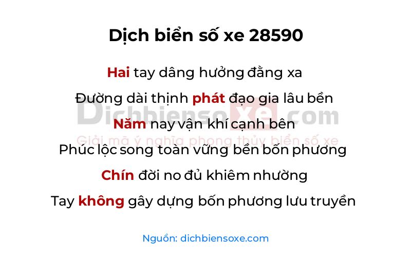 Dịch thơ biển số 28590