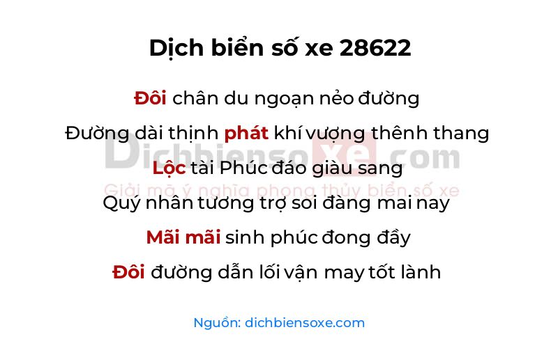 Dịch thơ biển số 28622