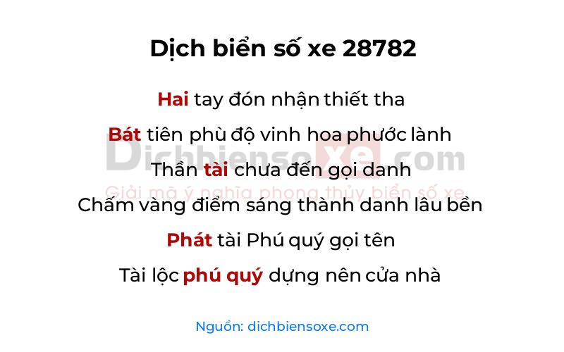 Dịch thơ biển số 28782