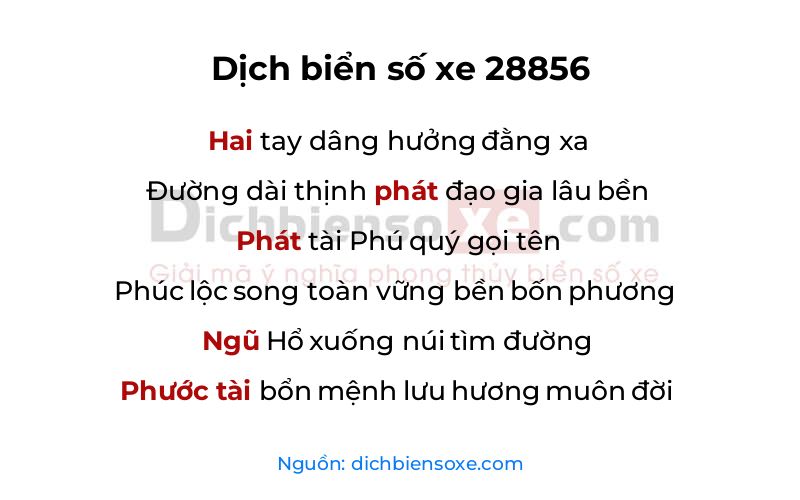 Dịch thơ biển số 28856