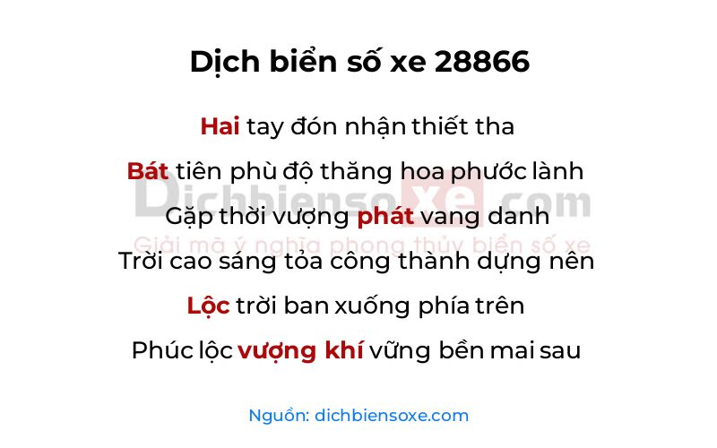 Dịch thơ biển số 28866
