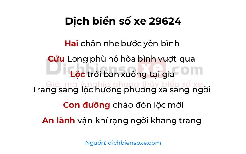 Dịch thơ biển số 29624