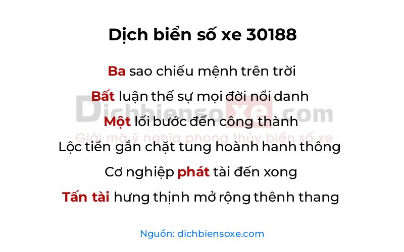 Dịch thơ biển số 30188