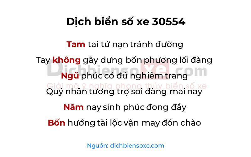 Dịch thơ biển số 30554