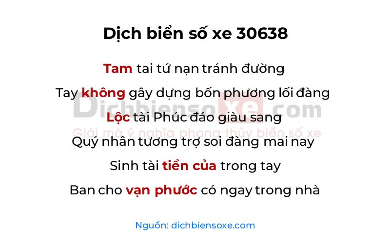 Dịch thơ biển số 30638