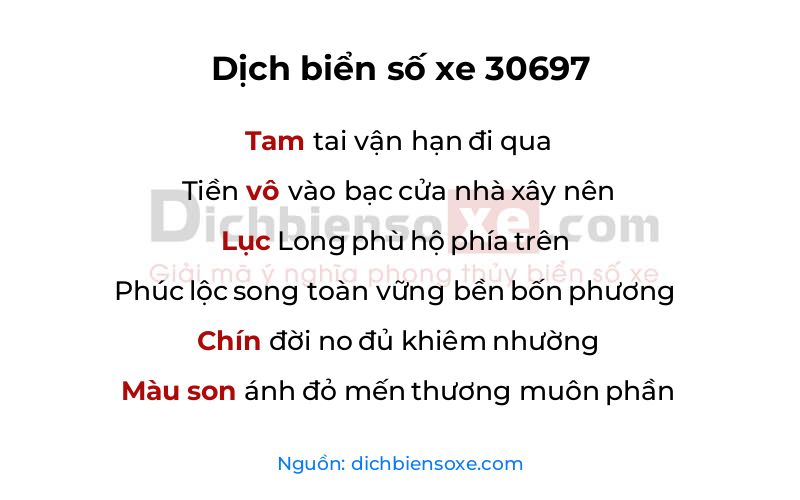 Dịch thơ biển số 30697