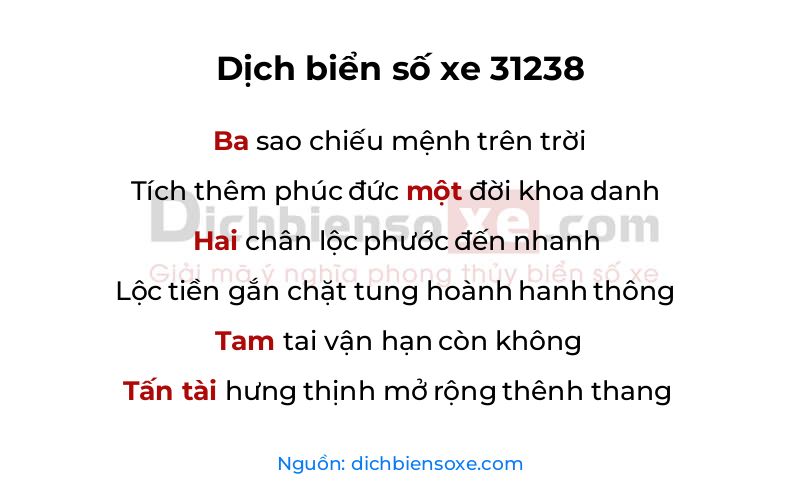 Dịch thơ biển số 31238