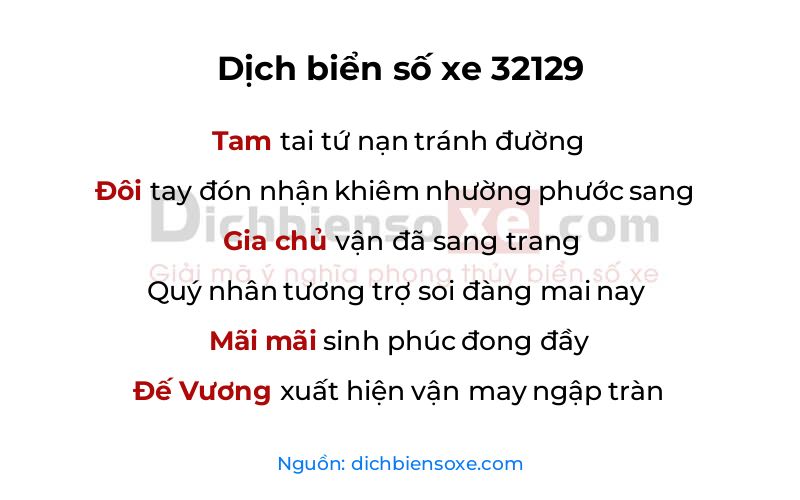 Dịch thơ biển số 32129