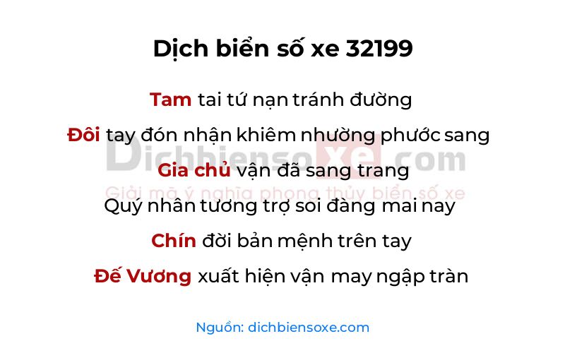 Dịch thơ biển số 32199