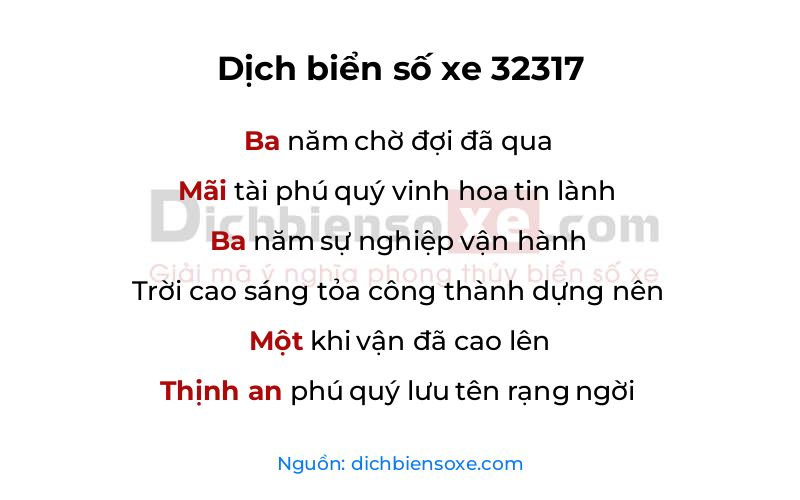 Dịch thơ biển số 32317