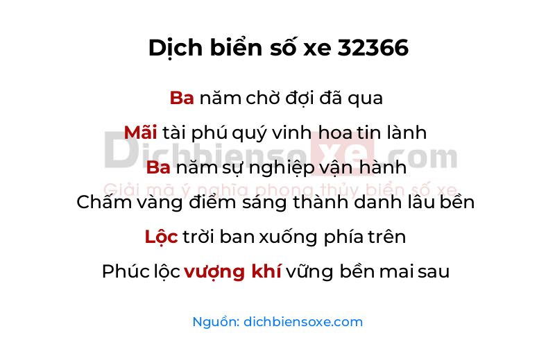 Dịch thơ biển số 32366