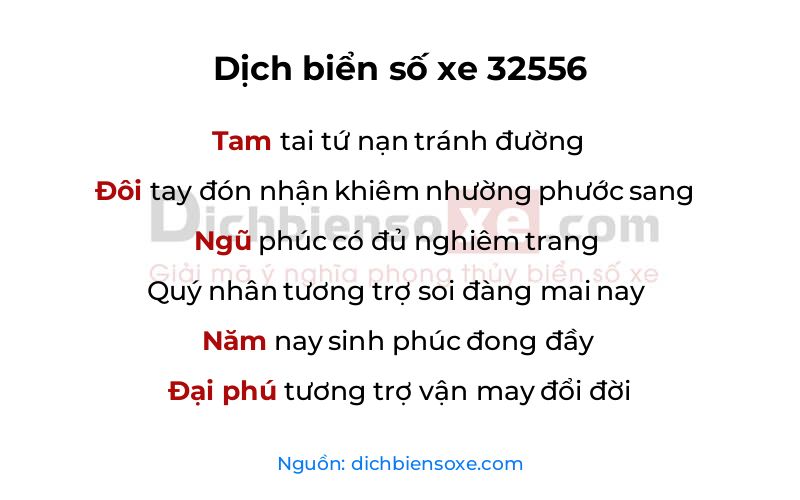 Dịch thơ biển số 32556