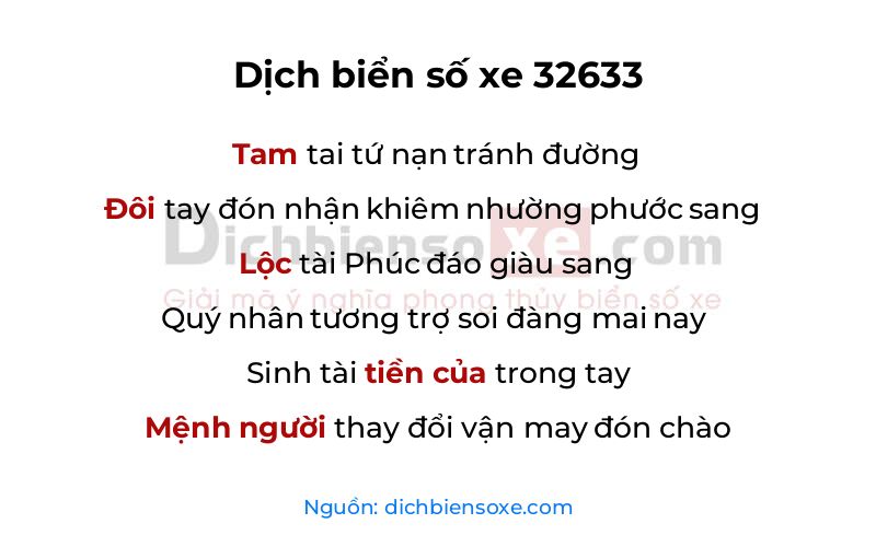 Dịch thơ biển số 32633