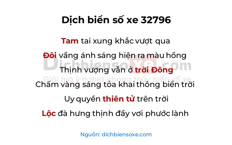 Dịch thơ biển số 32796
