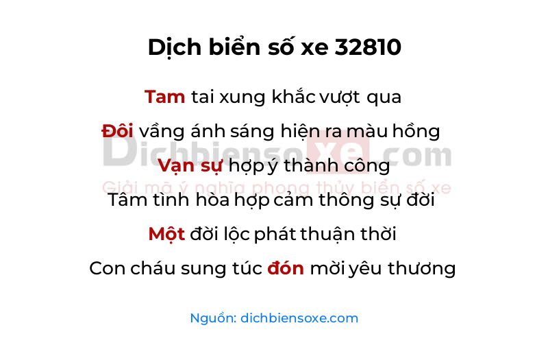 Dịch thơ biển số 32810