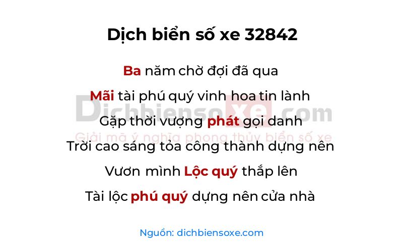 Dịch thơ biển số 32842