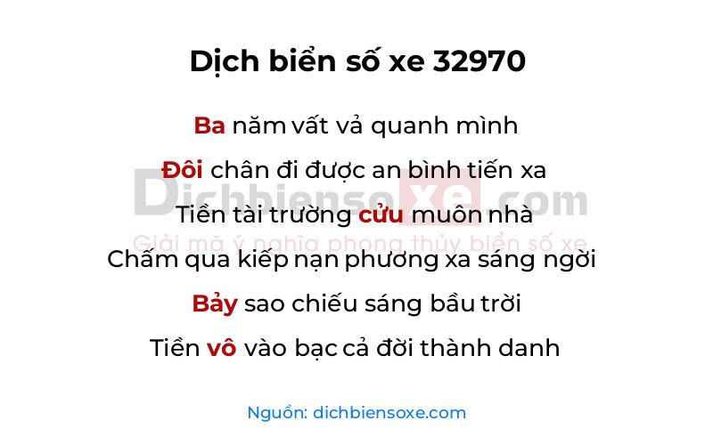 Dịch thơ biển số 32970