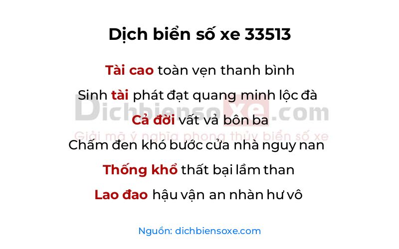 Dịch thơ biển số 33513