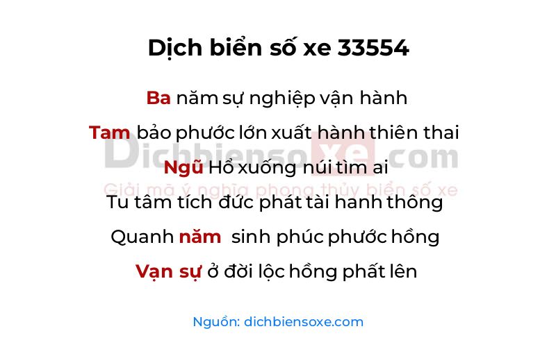 Dịch thơ biển số 33554