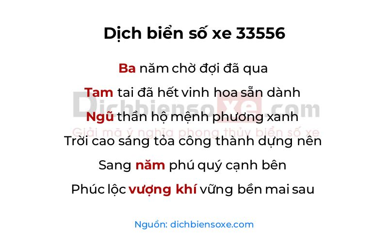 Dịch thơ biển số 33556