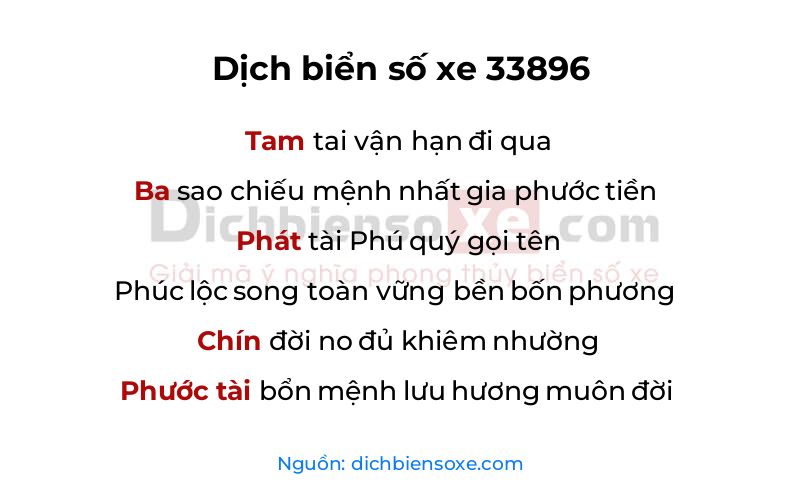 Dịch thơ biển số 33896