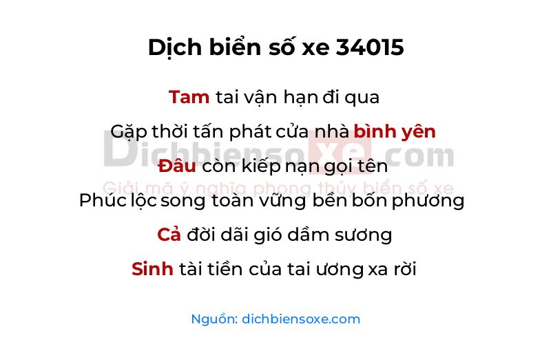 Dịch thơ biển số 34015