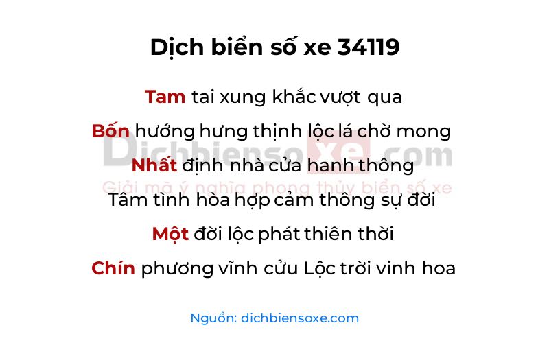 Dịch thơ biển số 34119