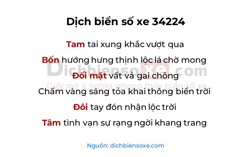 Dịch thơ biển số 34224