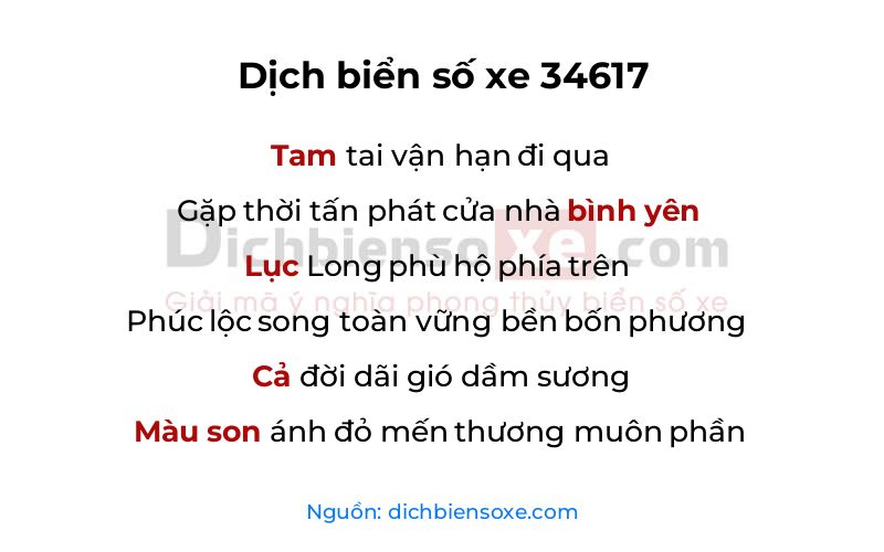Dịch thơ biển số 34617