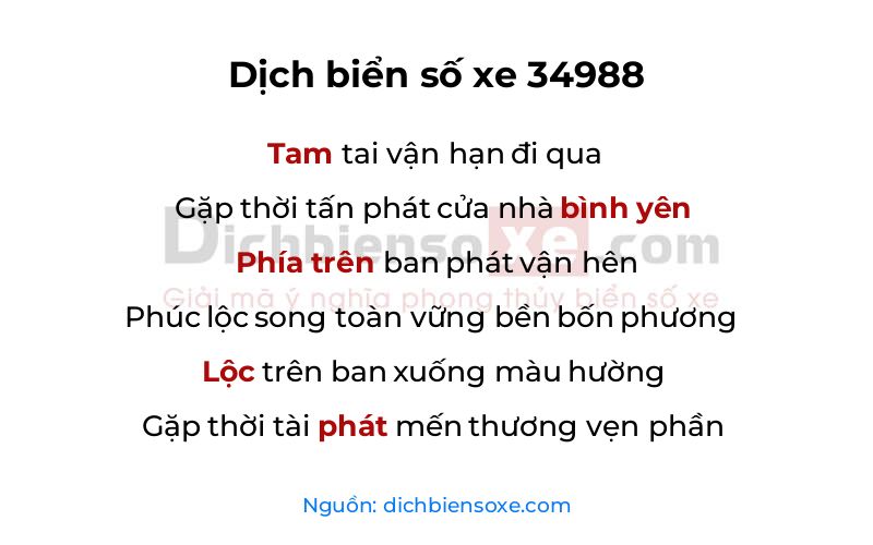 Dịch thơ biển số 34988